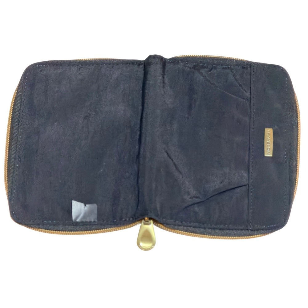 Travelon RFID Blocking Passport Wallet Black Blue Nylon Zip Travel Case Case